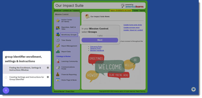 group identifier enrollment, settings & instructions