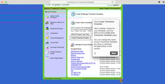 Walkthrough: Creating A Timesheet Template