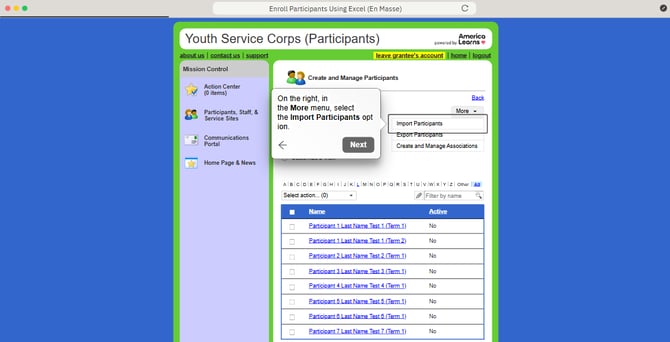 Enroll Participants Using Excel (En Masse)