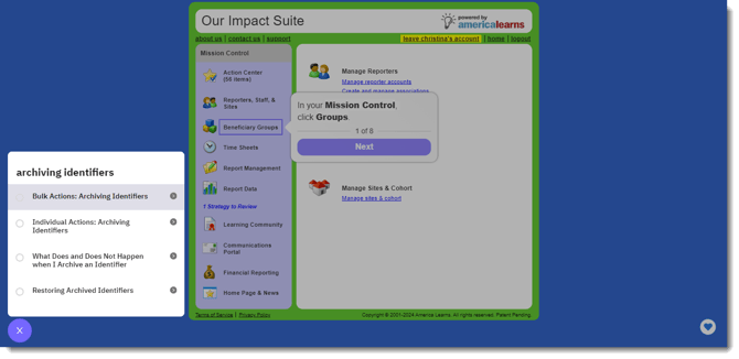 archiving identifiers