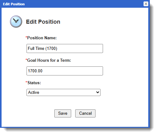 Create And Manage Timesheet Positions