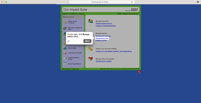 Creating Admin Roles